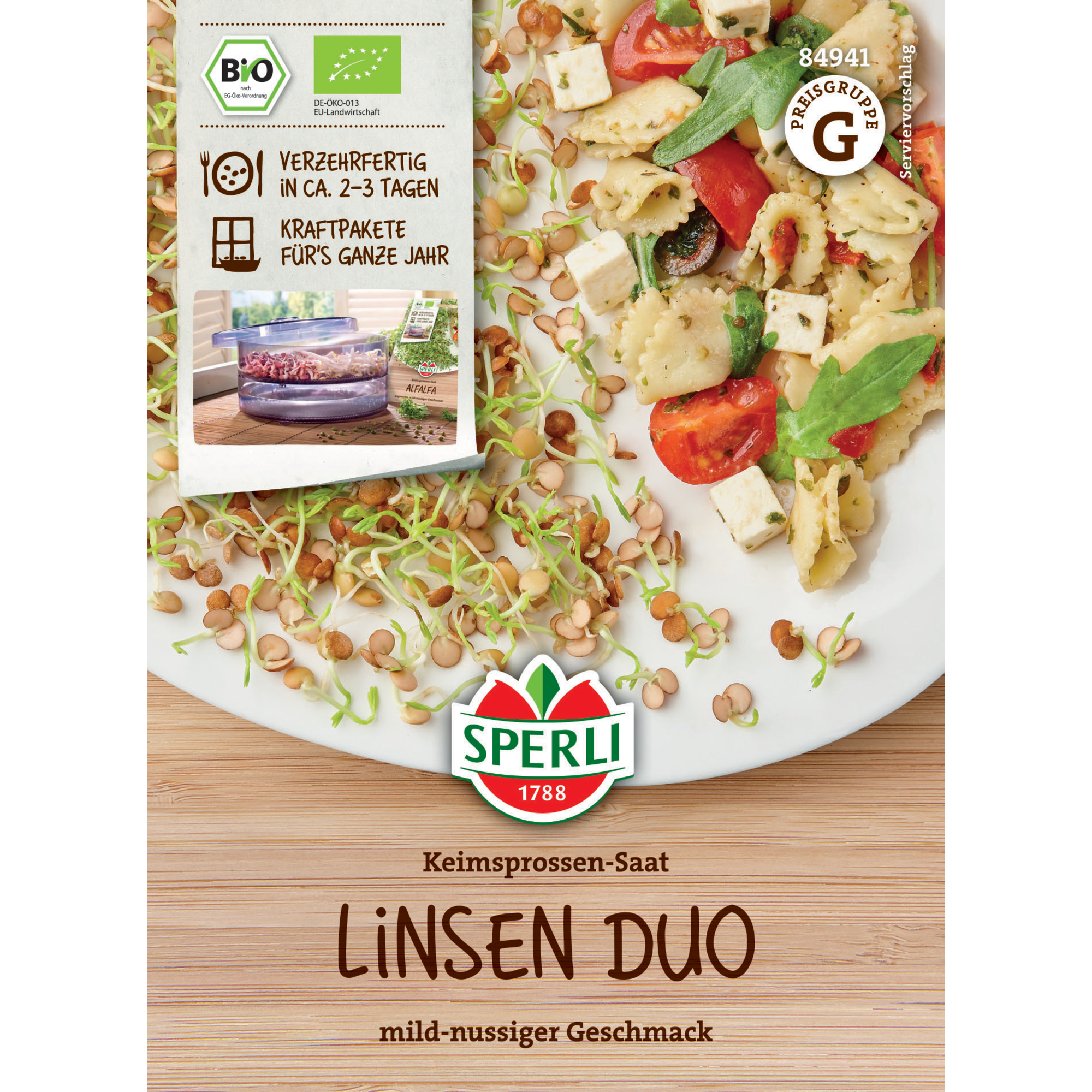 BIO-Keimsprossen-Saat Linsen Duo