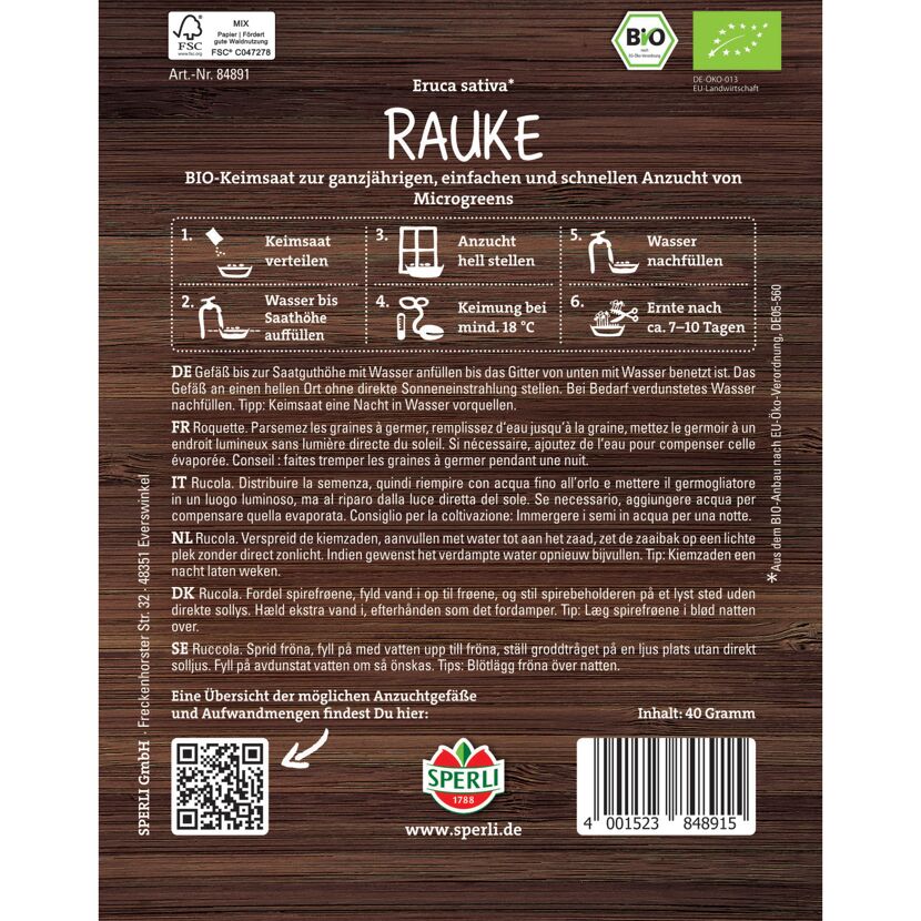 BIO-Microgreen-Saat Rauke