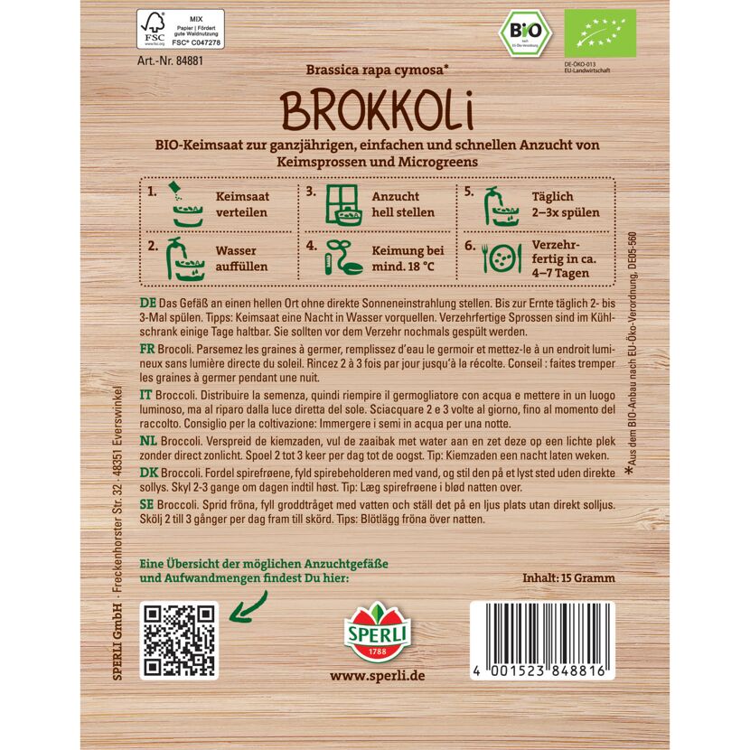 BIO-Keimsprossen-Saat Brokkoli