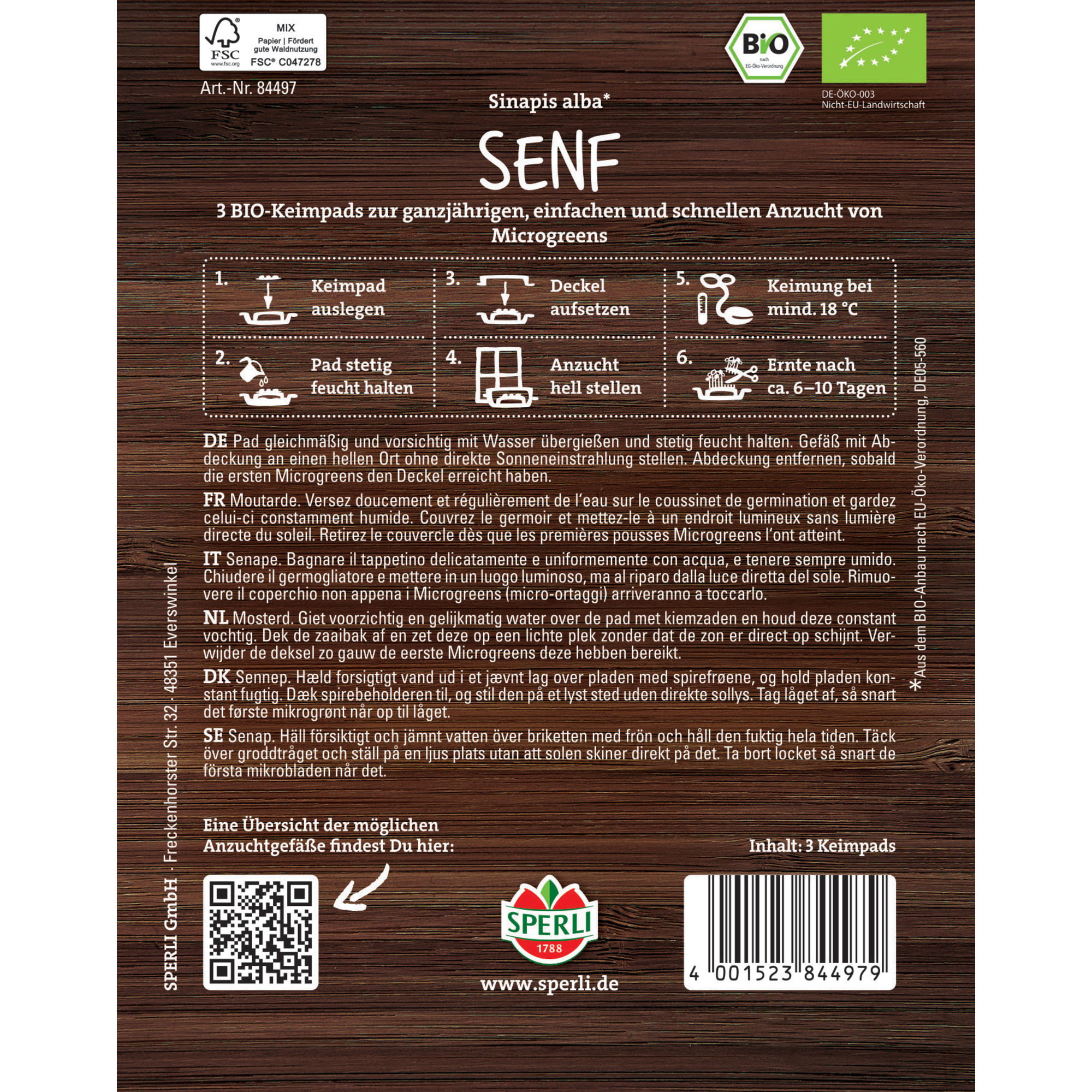 BIO-Microgreen-Pads Senf