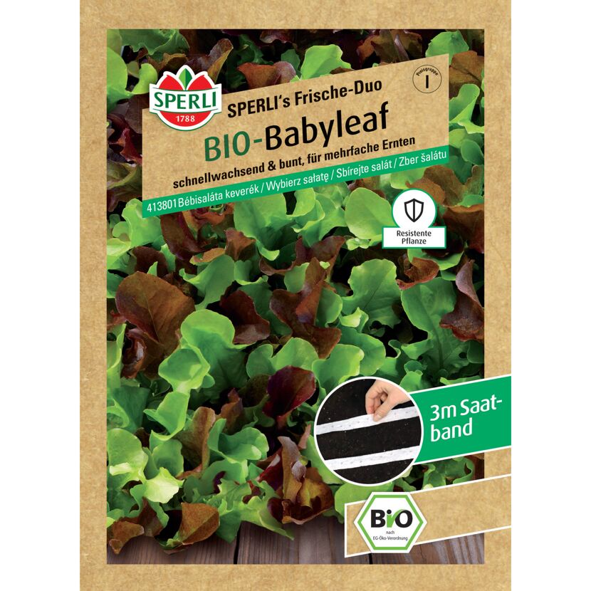 BIO-Babyleafsal 'SPERLI's Frische-Duo' Saatband 3 m