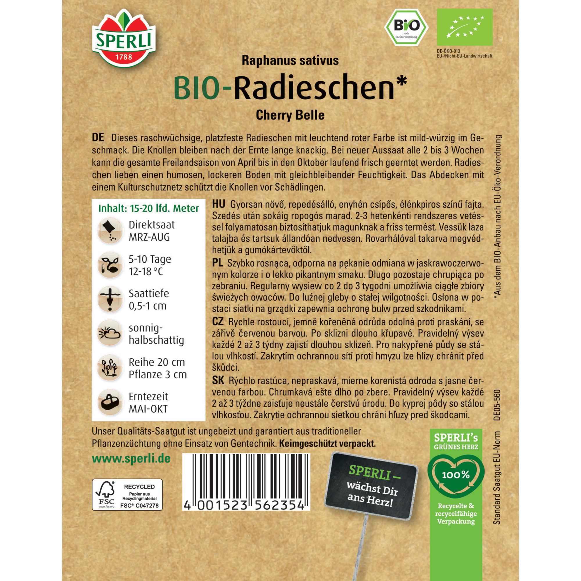 BIO-Radieschen Cherry Belle