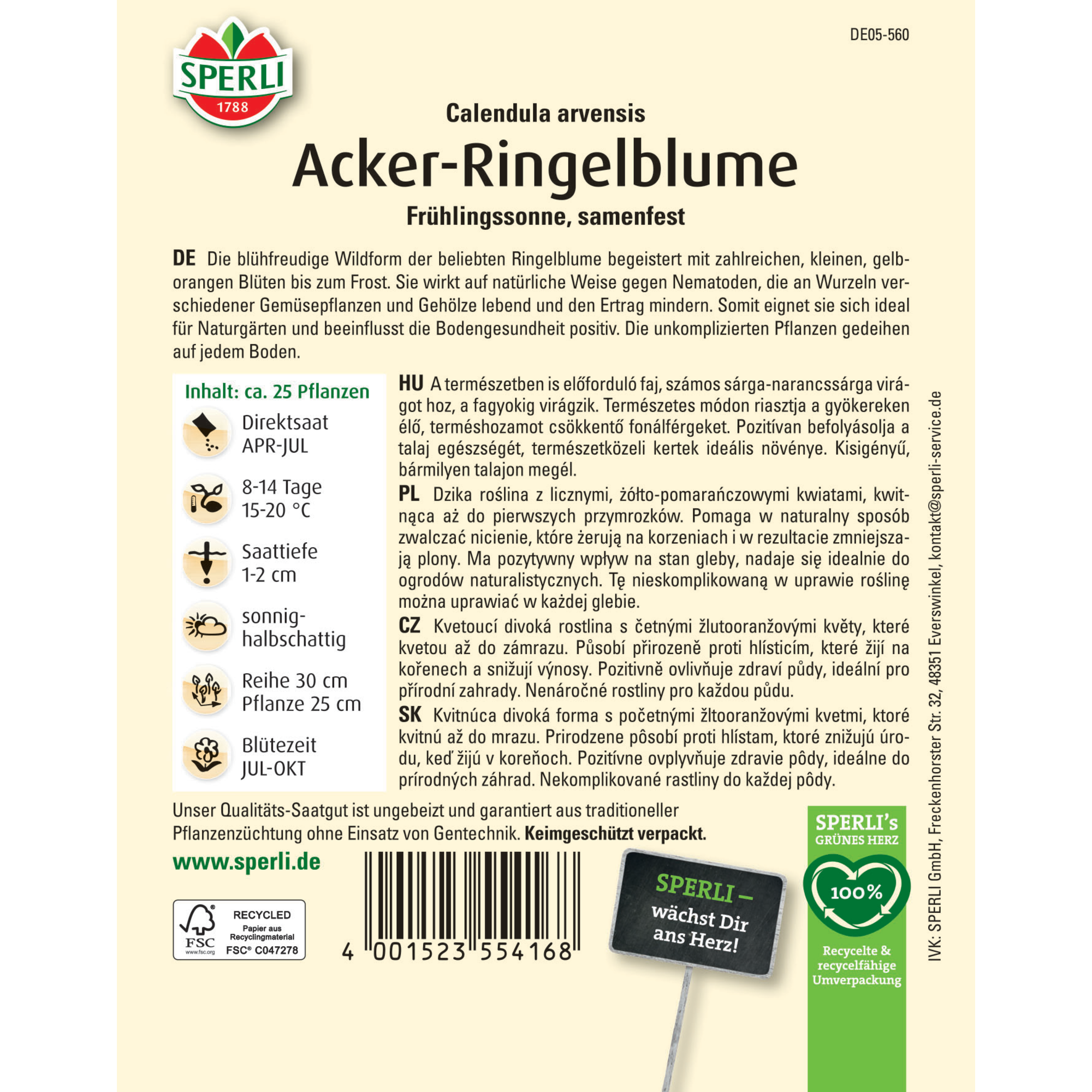 Acker-Ringelblume 'Frühlingssonne'