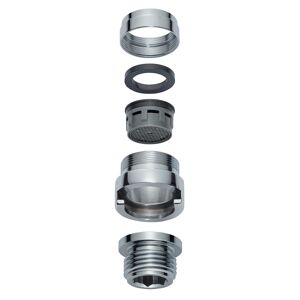 Schnellkupplung-Adapter mit Strahlregler verchromt 1/2" M22/M24