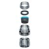 Schnellkupplung-Adapter mit Strahlregler verchromt 3/4" M22/M24