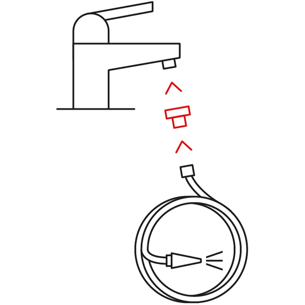 Schnellkupplung-Adapter mit Strahlregler verchromt 3/4" M22/M24