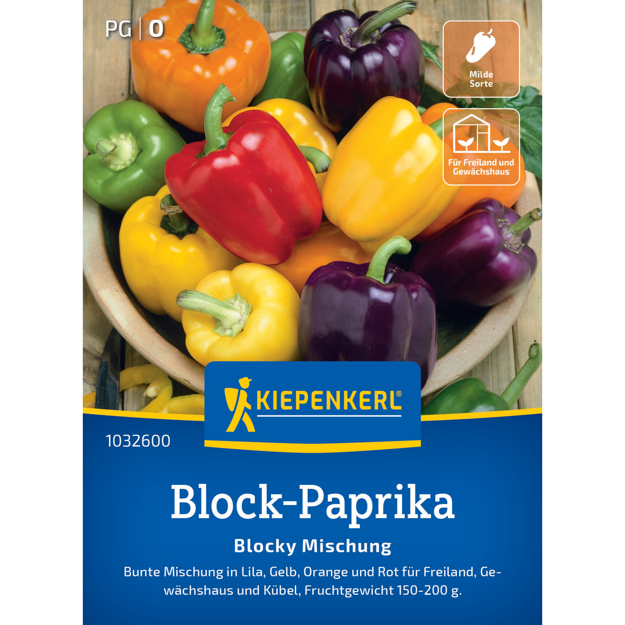 Block-Paprika 'Blocky Mischung' F1-Hybride