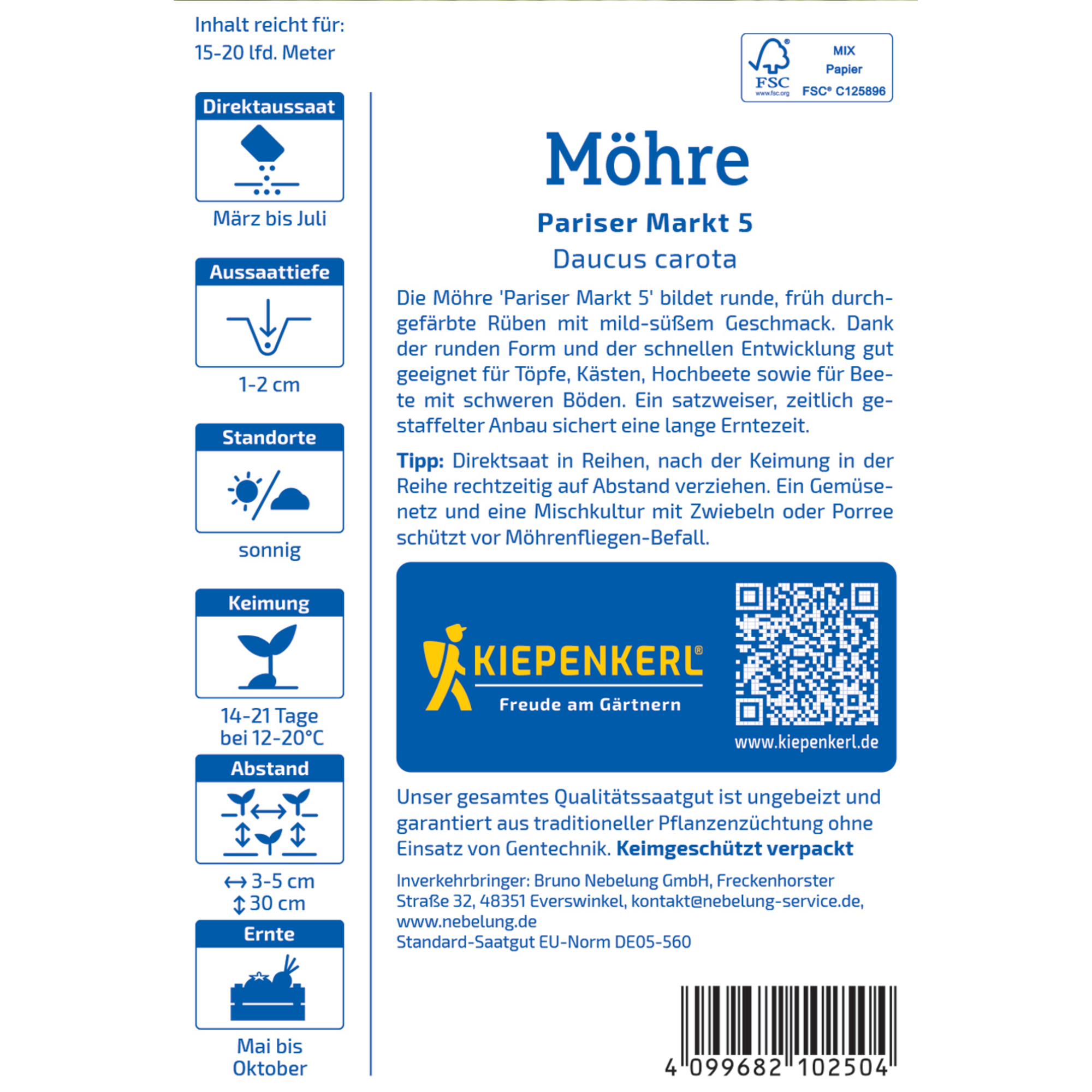 Möhre 'Pariser Markt 5'