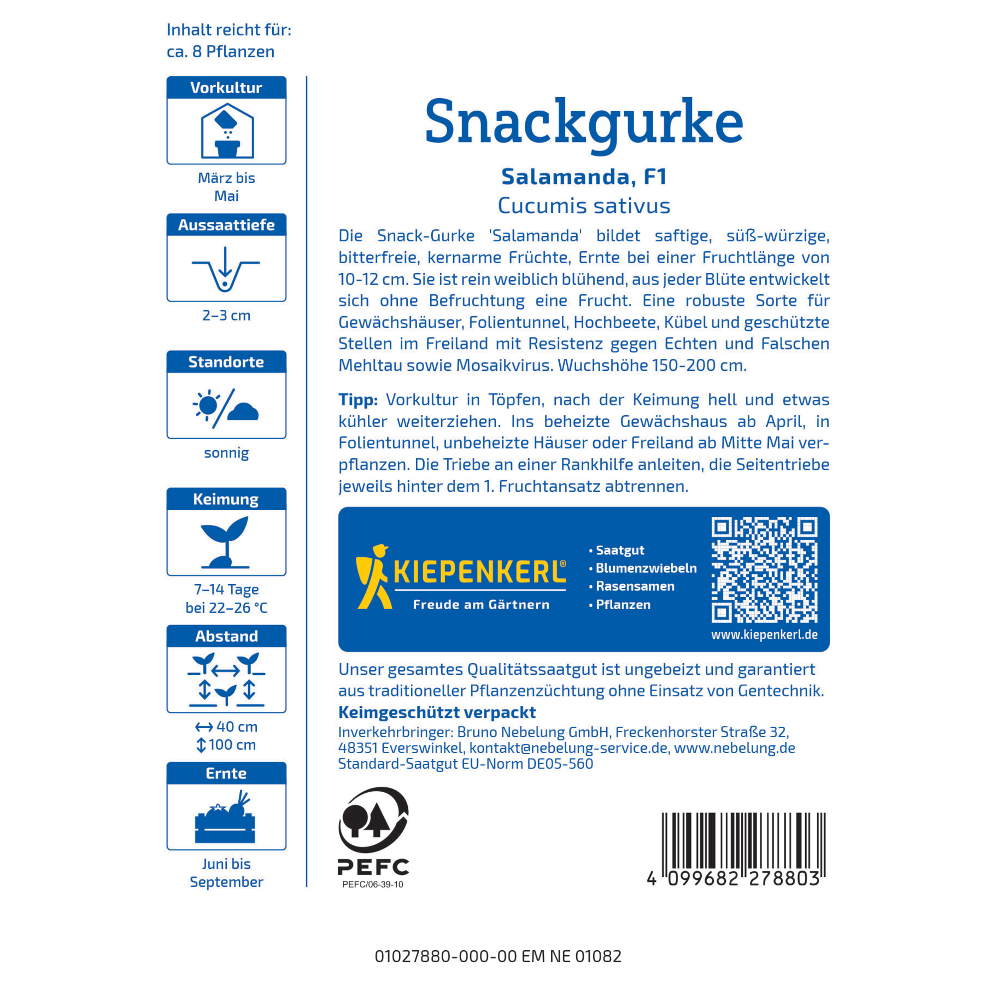 Snackgurke 'Salamanda' F1-Hybride