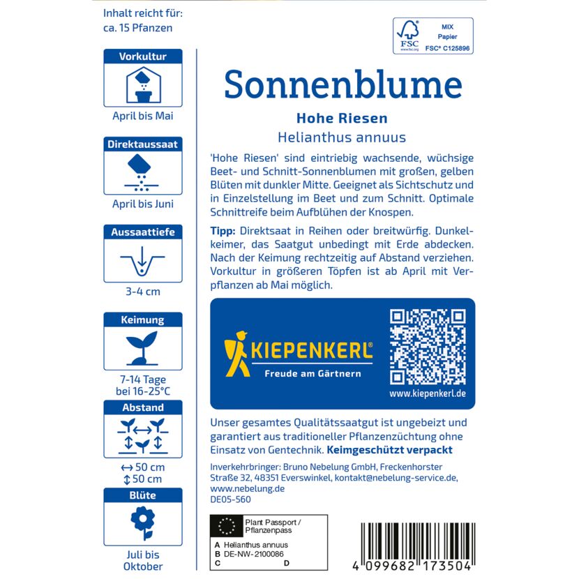 Sonnenblume 'Hohe Riesen'