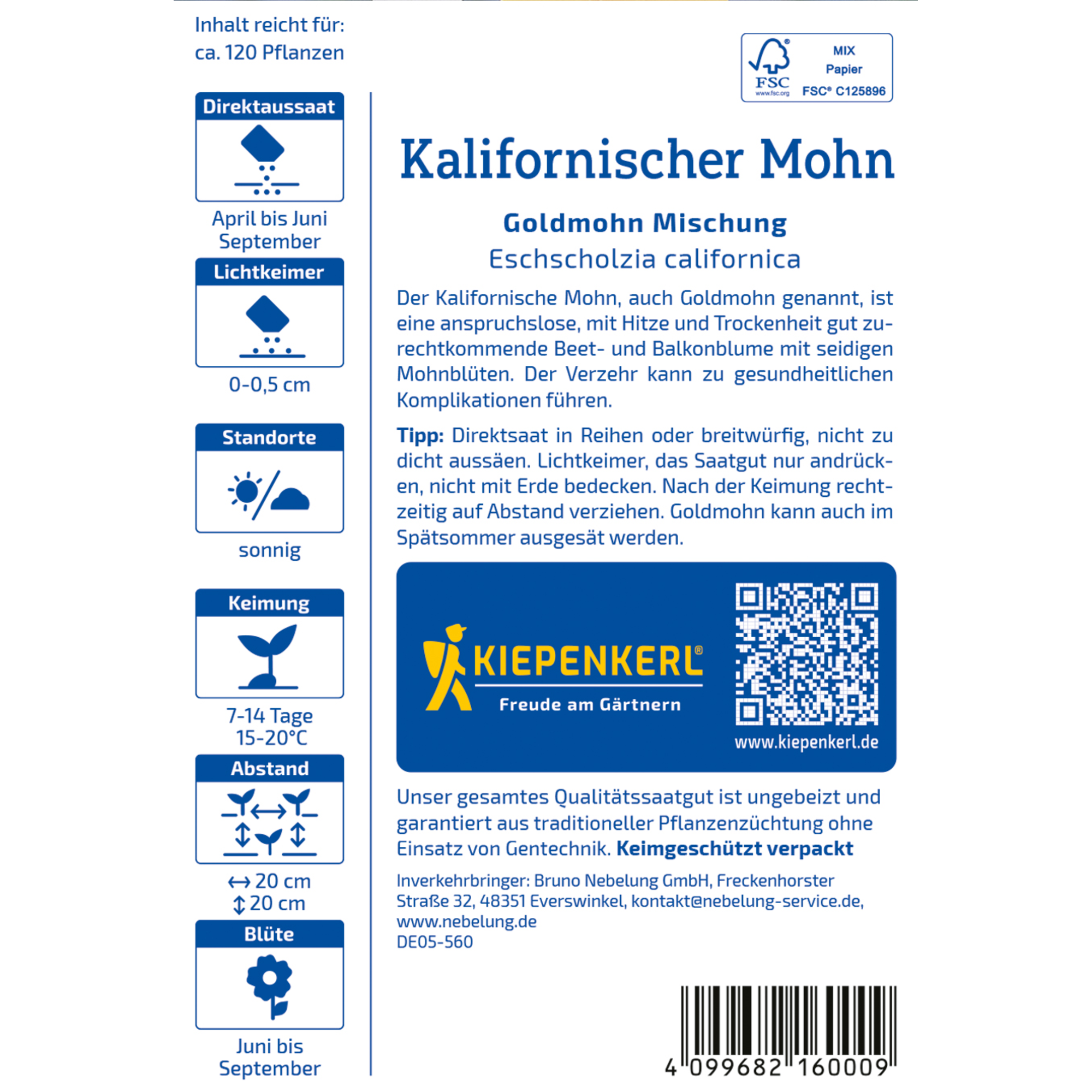 Kalifornischer Mohn 'Goldmohn Mischung'