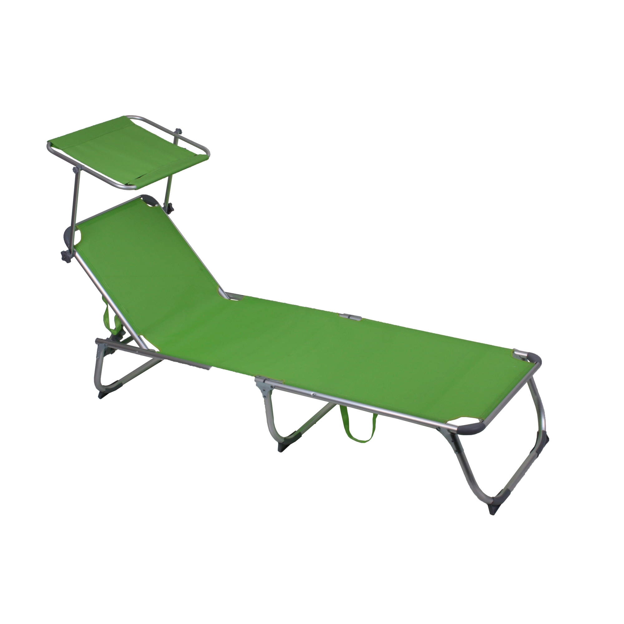 Sonnenliege 'Kiso' klappbar/verstellbar grau 61 x 30 x 188 cm