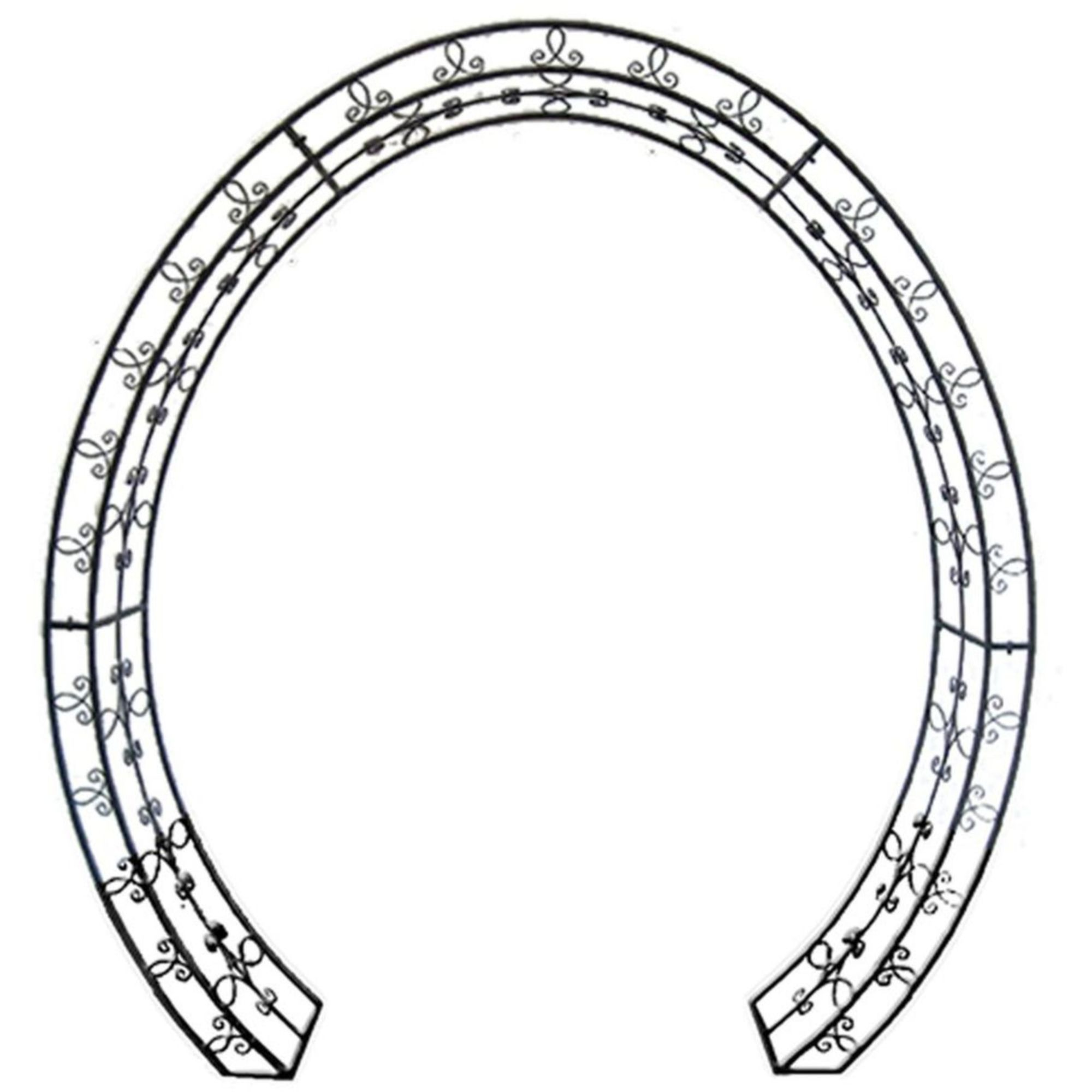 Rosenbogen 'Lamos' Stahl schwarz 220 x 200 cm