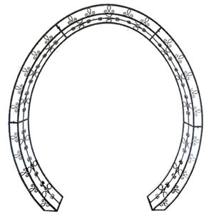 Rosenbogen 'Lamos' Stahl schwarz 220 x 200 cm