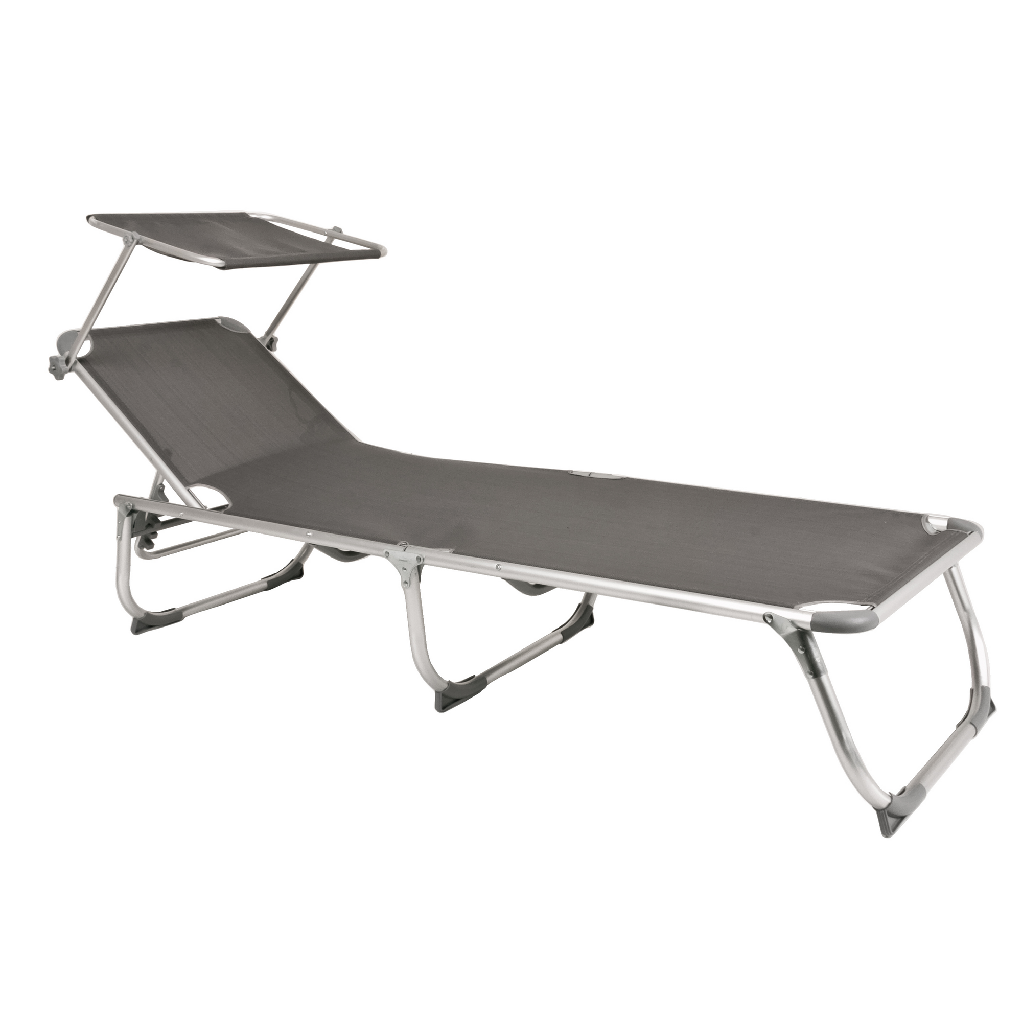 Sonnenliege 'Kiso' klappbar/verstellbar grau 60 x 31 x 192 cm