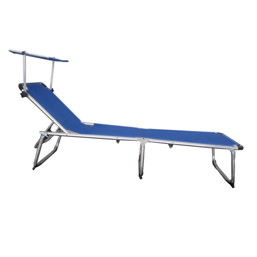 Sonnenliege 'Kiso' klappbar/verstellbar blau 61 x 30 x 188 cm