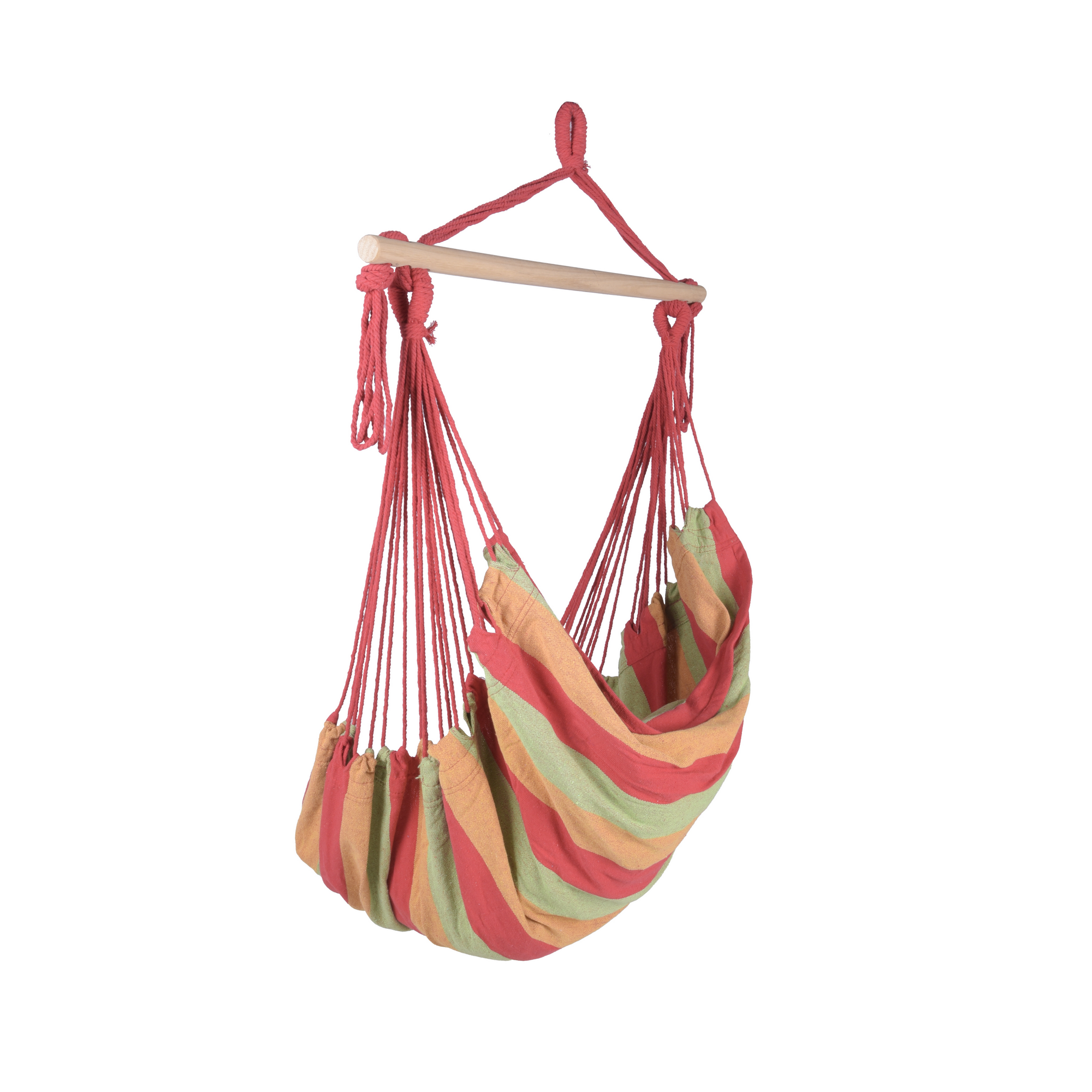 Hängesessel 'Tobago' Holz gelb/grün/rot 90 x 120 x 65 cm