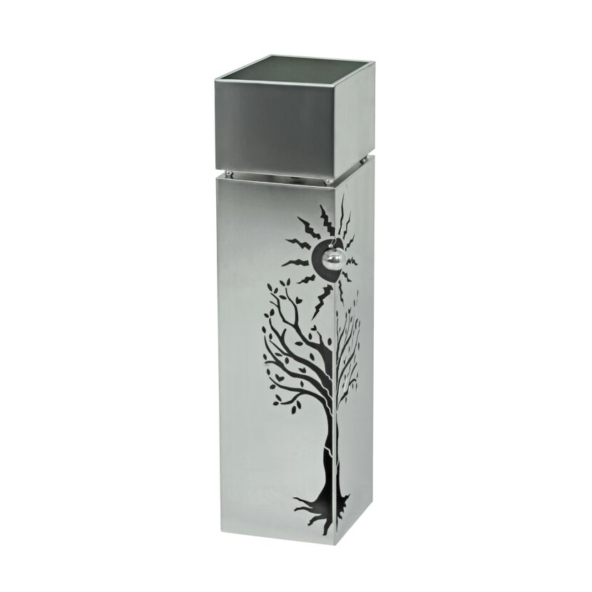 Pflanzsäule 'Buche' Edelstahl silbern 25 x 102 x 25 cm