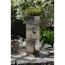 Pflanzsäule 'Buche' Edelstahl silbern 25 x 102 x 25 cm