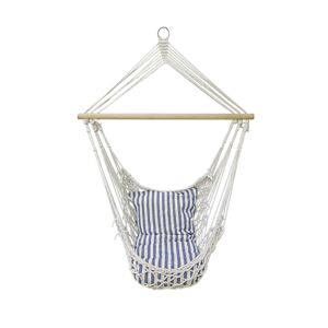 Hängesessel 'Grenada' Holz blau/weiß 70 x 60 cm