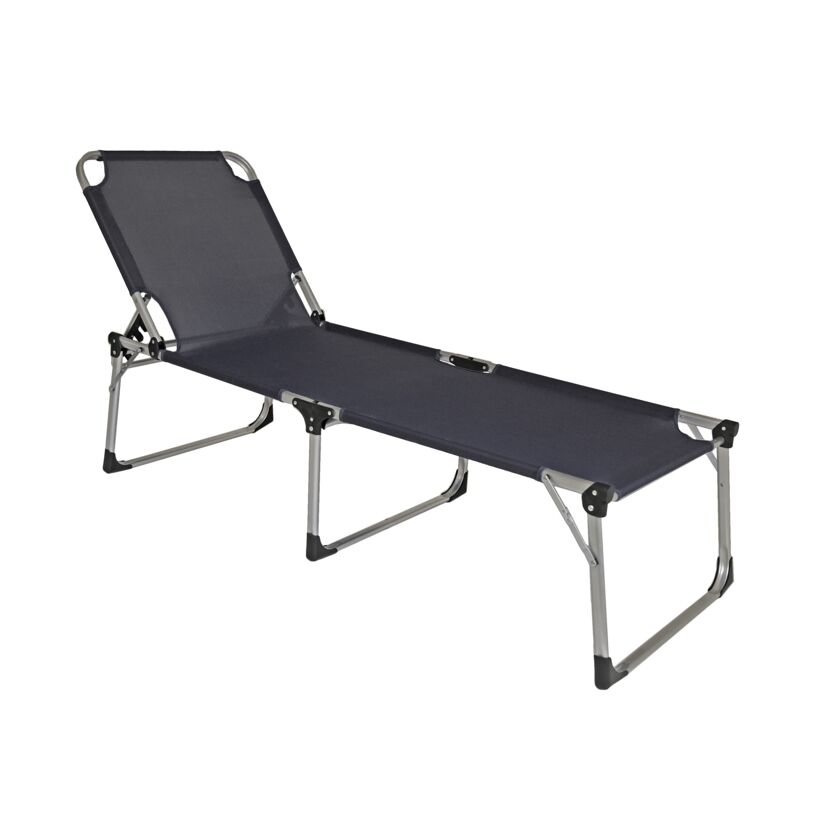 Sonnenliege 'Abaco' klappbar/verstellbar anthrazit 70 x 46 x 215 cm