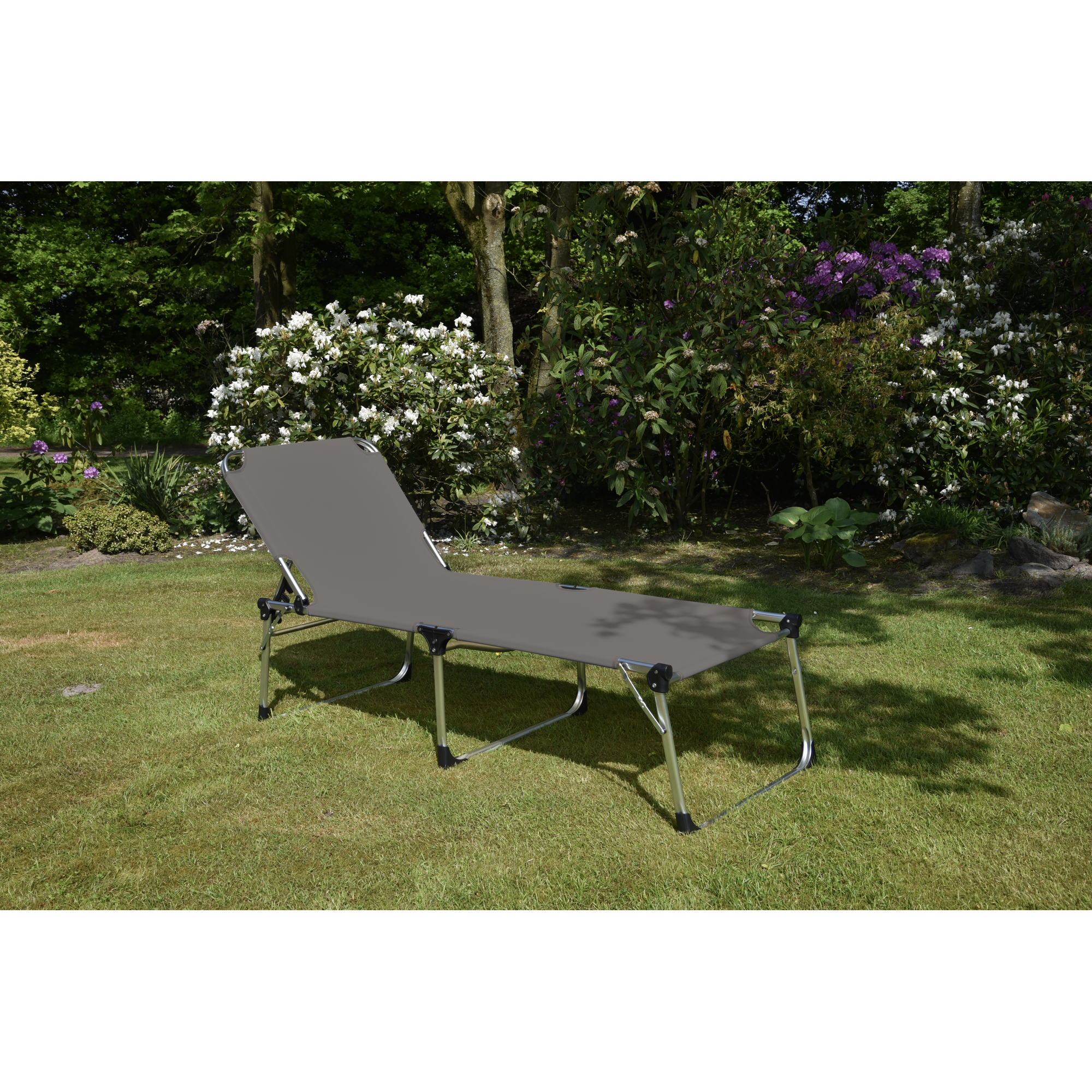 Sonnenliege 'Abaco' klappbar/verstellbar anthrazit 70 x 46 x 215 cm