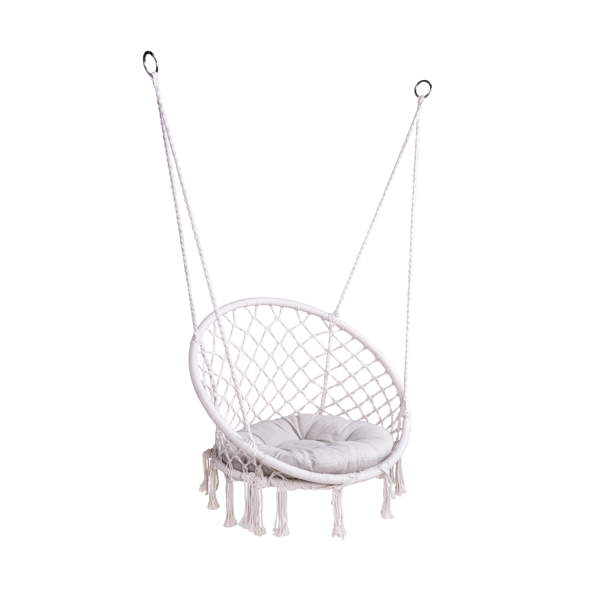 Hängesessel 'Barbuda' Stahl weiß 80 x 125 x 60 cm