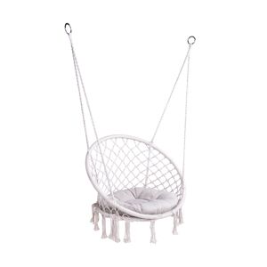 Hängesessel 'Barbuda' Stahl weiß 80 x 125 x 60 cm