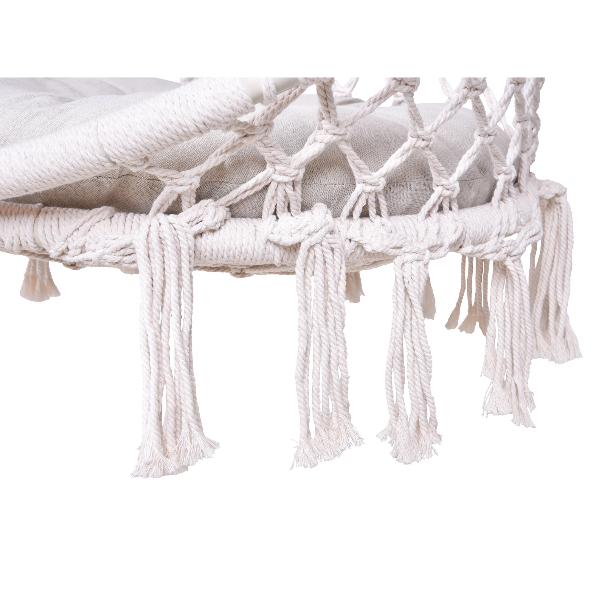 Hängesessel 'Barbuda' Stahl weiß 80 x 125 x 60 cm