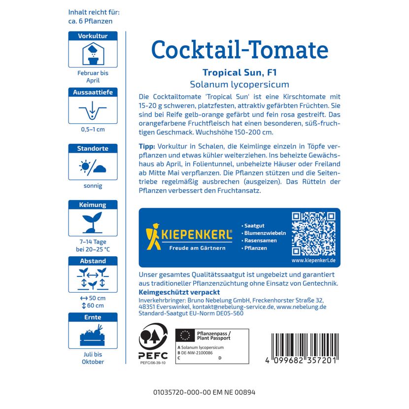 Cocktail-Tomate 'Tropical Sun' F1-Hybride