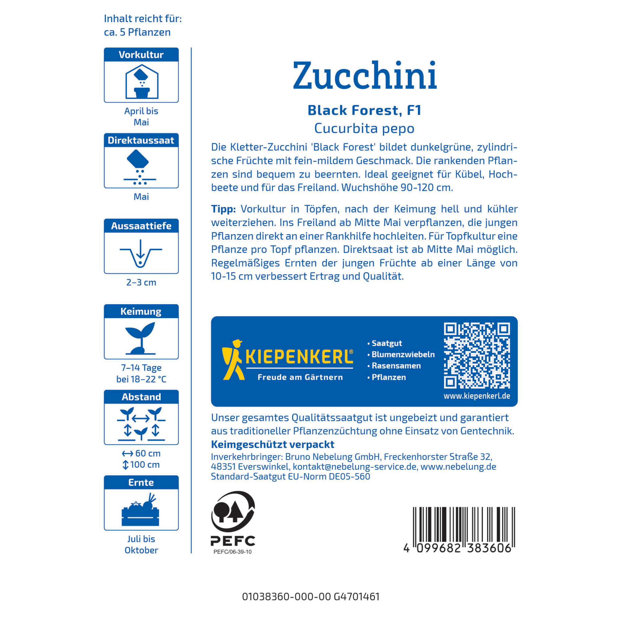 Zucchini 'Black Forest'