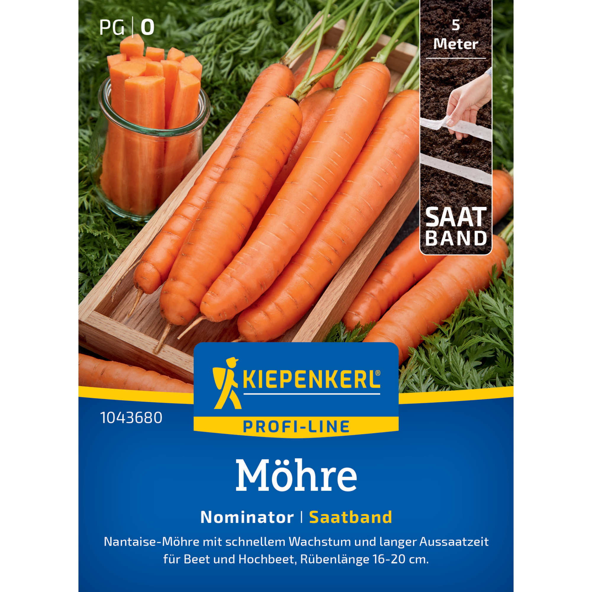 Möhre 'Nominator' F1-Hybride Saatband 5 m