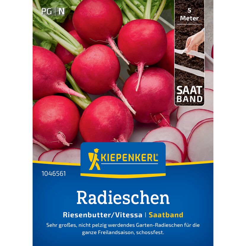 Radieschen 'Riesenbutter/Vitessa' Saatband 5 m