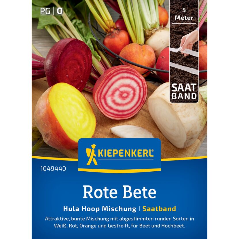 Rote Bete 'Hula Hoop Mischung' Saatband 5 m