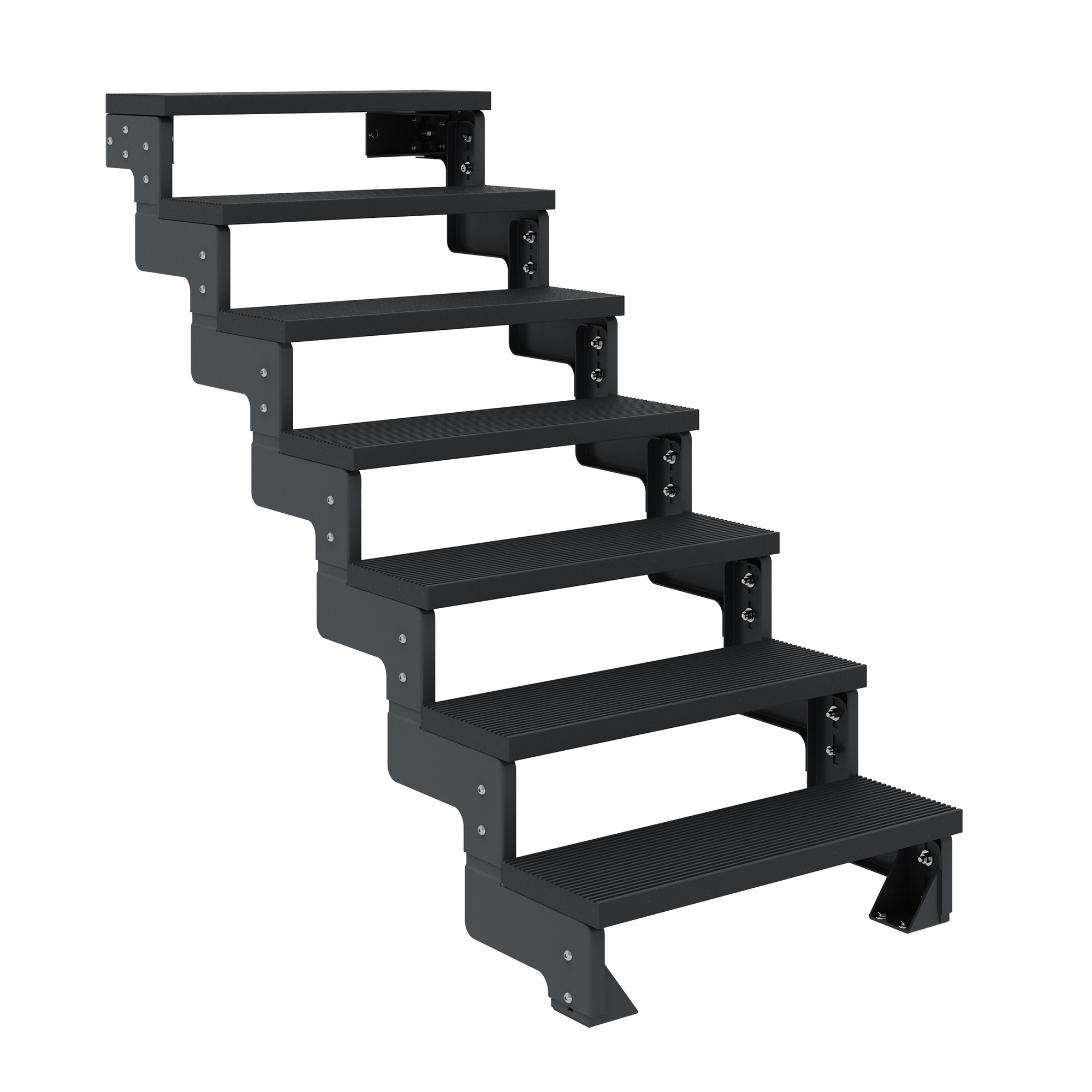 Außentreppe 'Gardentop' anthrazit 7 Stufen 80 cm