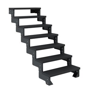 Außentreppe 'Gardentop' anthrazit 7 Stufen 80 cm