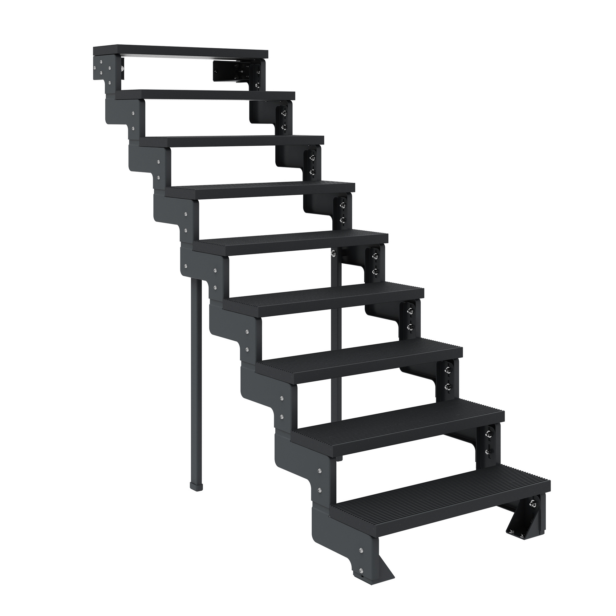 Außentreppe 'Gardentop' anthrazit 9 Stufen 80 cm