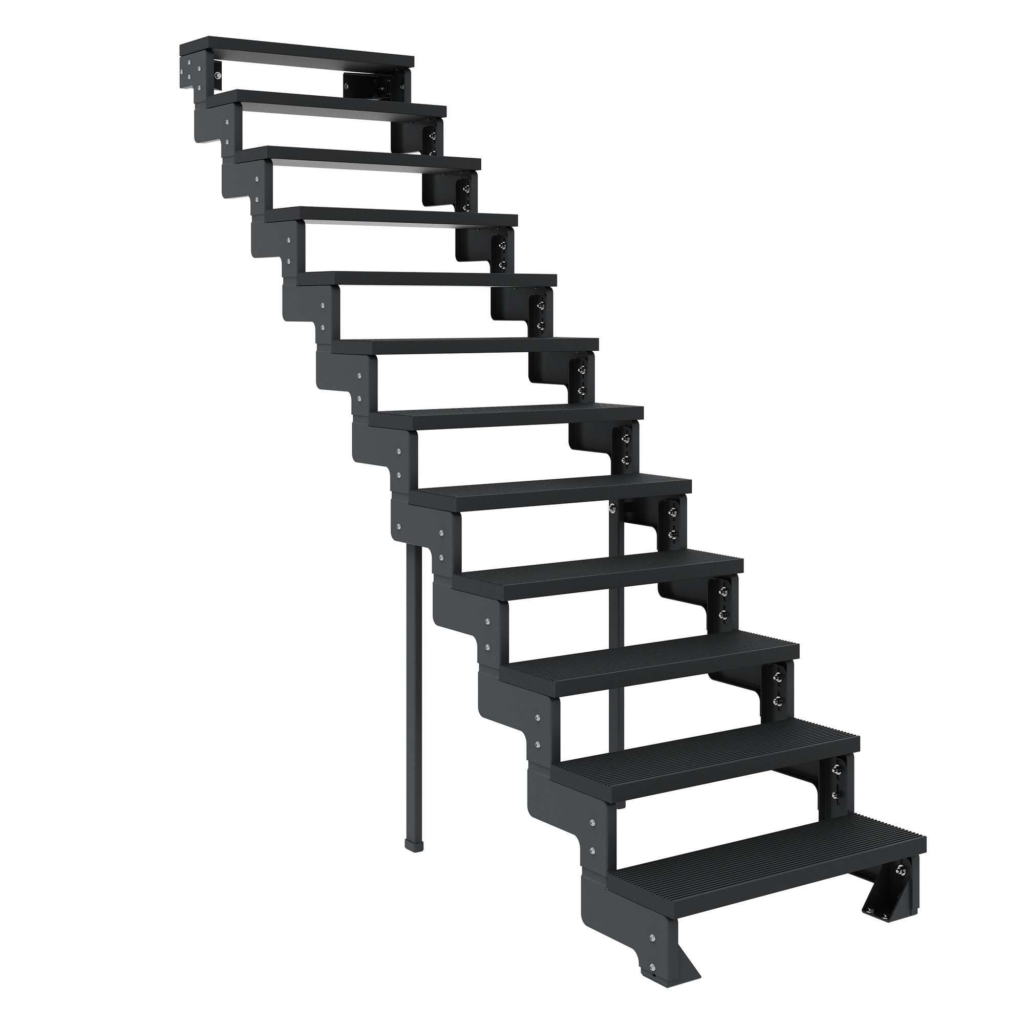 Außentreppe 'Gardentop' anthrazit 12 Stufen 80 cm