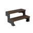 Außentreppe 'Gardentop' dunkelbraun 2 Stufen 80 cm