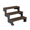 Außentreppe 'Gardentop' dunkelbraun 3 Stufen 80 cm
