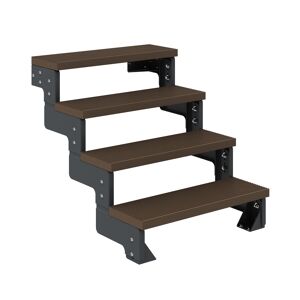 Außentreppe 'Gardentop' dunkelbraun 4 Stufen 80 cm