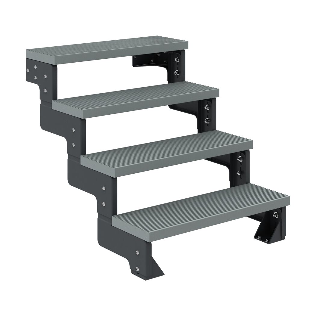 Außentreppe 'Gardentop' grau 4 Stufen 80 cm