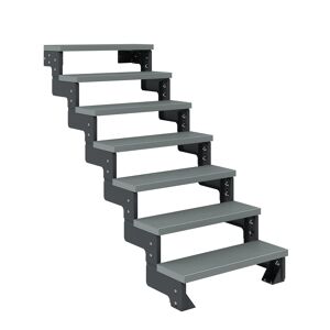 Außentreppe 'Gardentop' grau 7 Stufen 80 cm