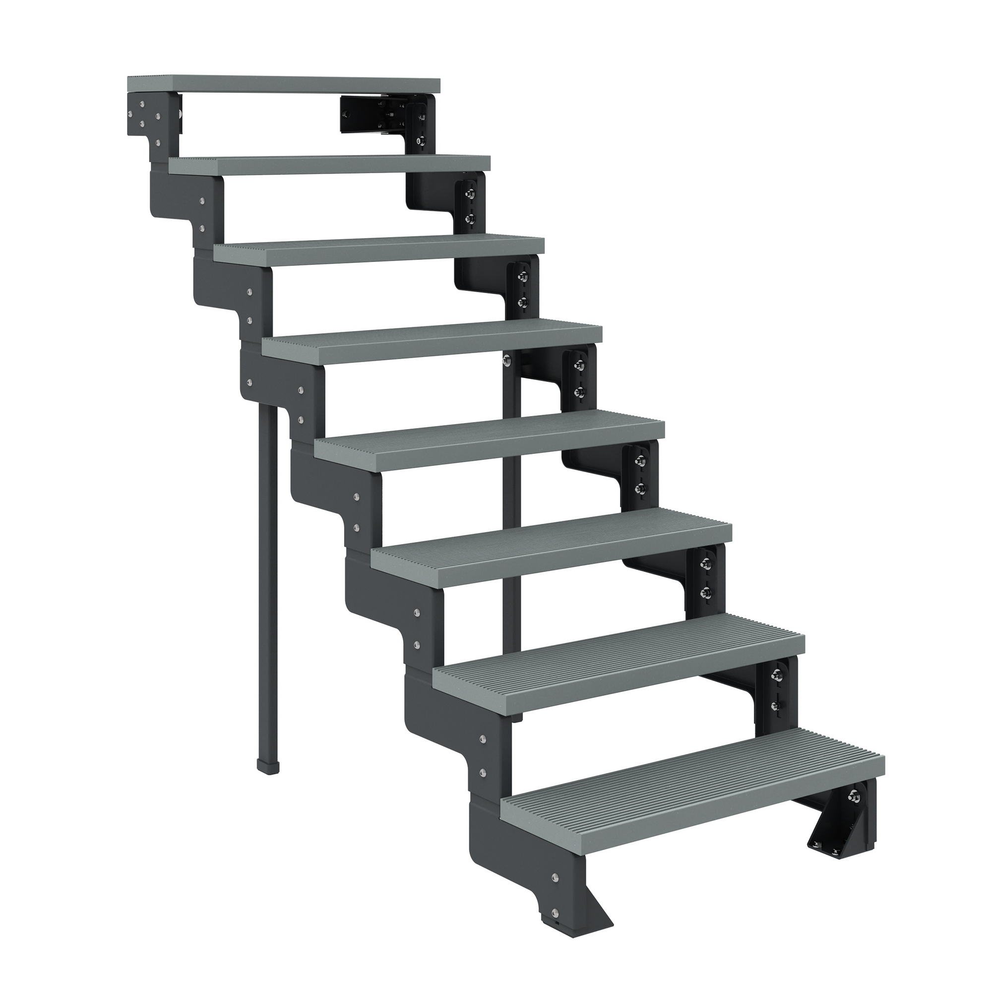 Außentreppe 'Gardentop' grau 8 Stufen 80 cm