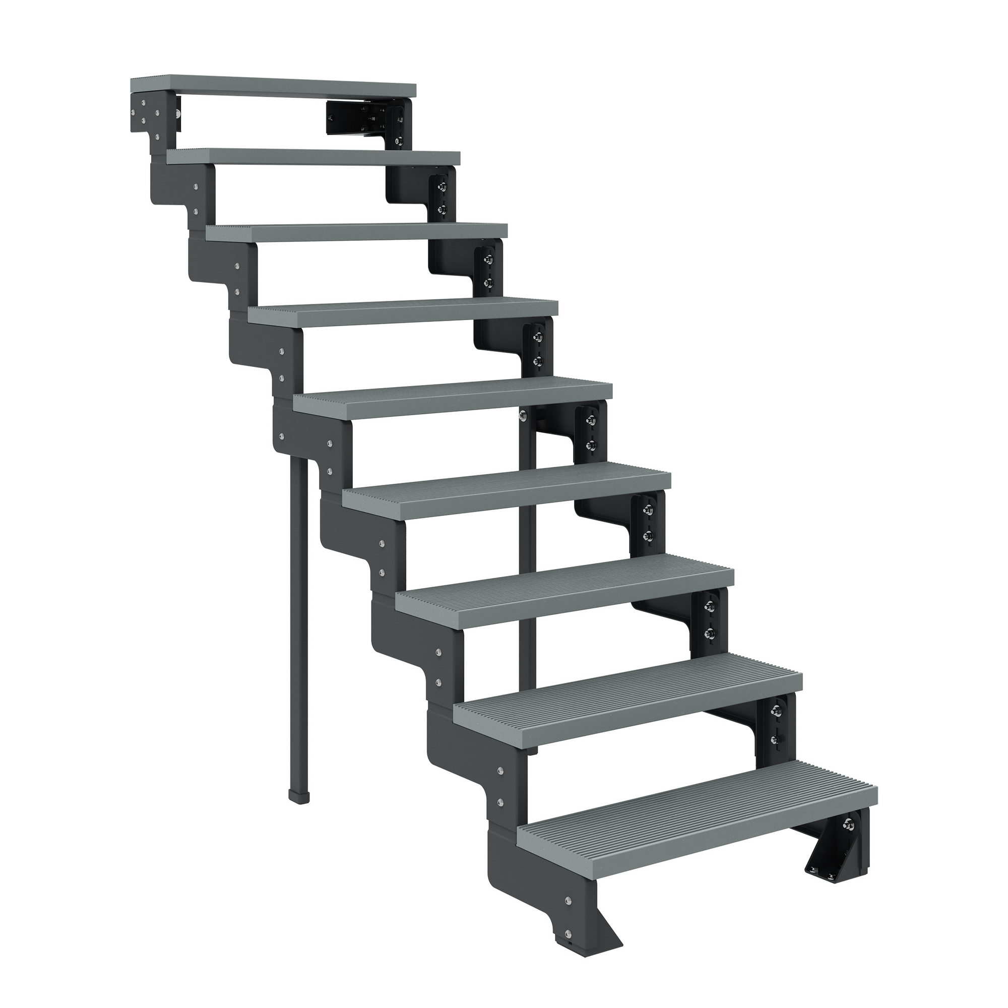 Außentreppe 'Gardentop' grau 9 Stufen 80 cm