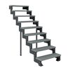 Außentreppe 'Gardentop' grau 9 Stufen 80 cm