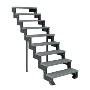 Außentreppe 'Gardentop' grau 9 Stufen 80 cm