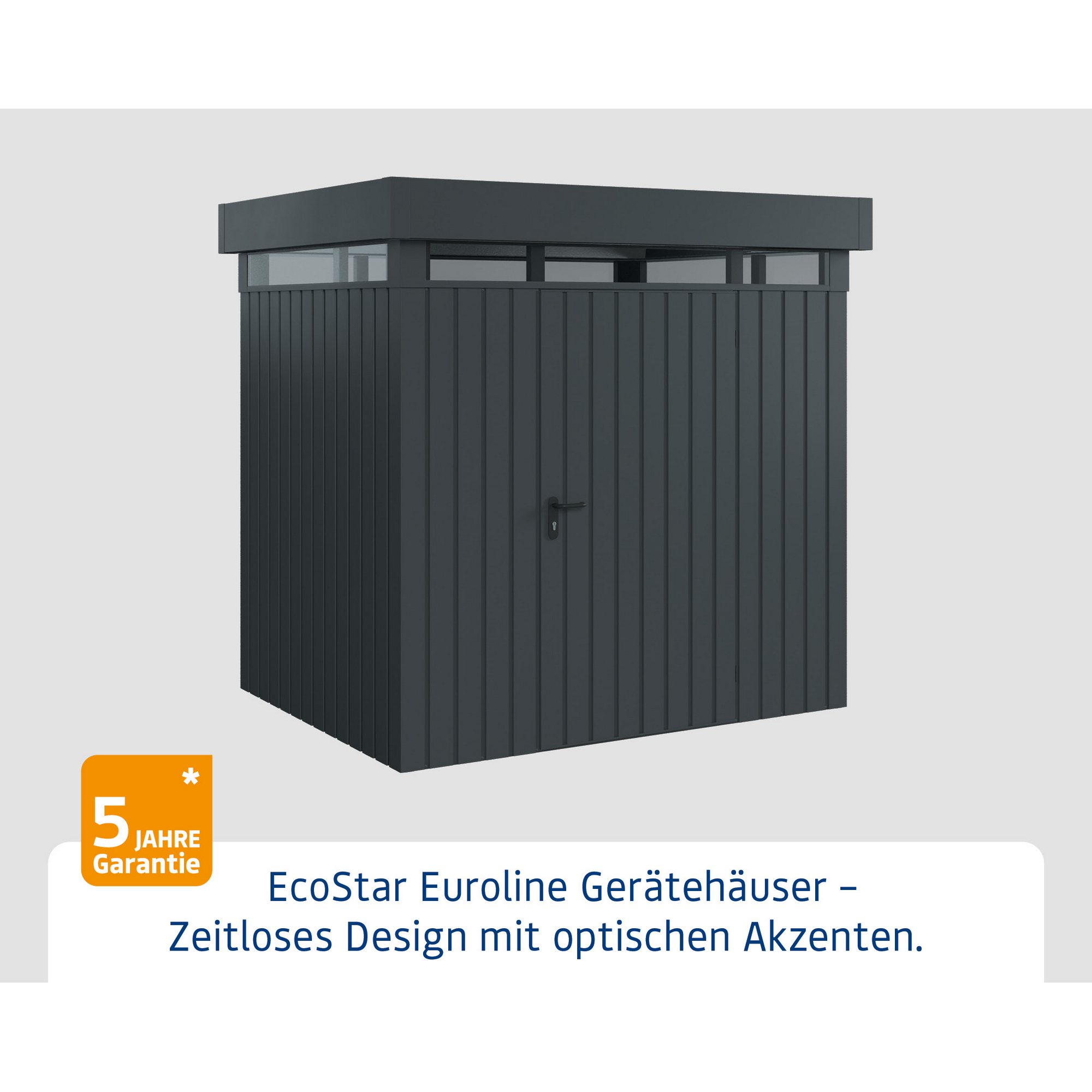 Gerätehaus  'Euroline EFD4  S-Sk' anthrazitgrau 229 x 181 cm