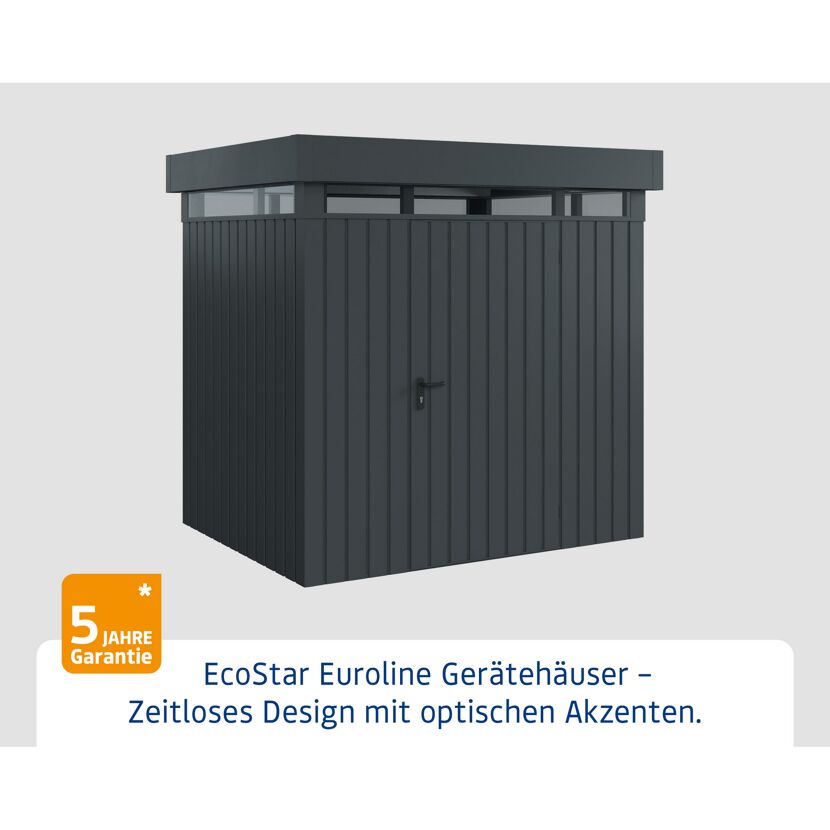 Gerätehaus  'Euroline EFD4  S-Sk' anthrazitgrau 229 x 181 cm