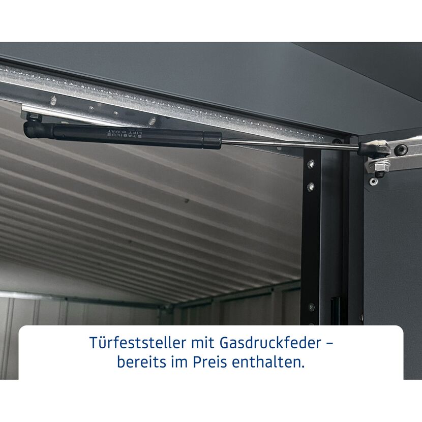 Gerätehaus  'Euroline EFD4  S-Sk' anthrazitgrau 229 x 181 cm